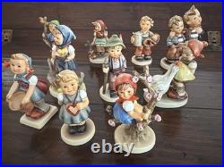 10 VINTAGE GOEBEL HUMMEL FIGURINES W Germany BOYS GIRLS Goose Girl Bee B40