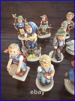 10 VINTAGE GOEBEL HUMMEL FIGURINES W Germany BOYS GIRLS Goose Girl Bee B40