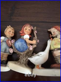 10 VINTAGE GOEBEL HUMMEL FIGURINES W Germany BOYS GIRLS Goose Girl Bee B40