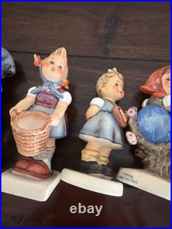 10 VINTAGE GOEBEL HUMMEL FIGURINES W Germany BOYS GIRLS Goose Girl Bee B40