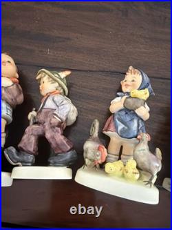 10 VINTAGE GOEBEL HUMMEL FIGURINES W Germany BOYS GIRLS Goose Girl Bee B40