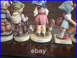 10 VINTAGE GOEBEL HUMMEL FIGURINES W Germany BOYS GIRLS Goose Girl Bee B40