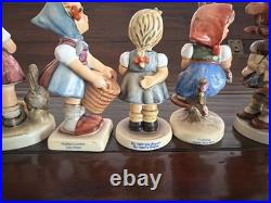 10 VINTAGE GOEBEL HUMMEL FIGURINES W Germany BOYS GIRLS Goose Girl Bee B40
