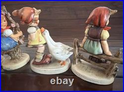 10 VINTAGE GOEBEL HUMMEL FIGURINES W Germany BOYS GIRLS Goose Girl Bee B40
