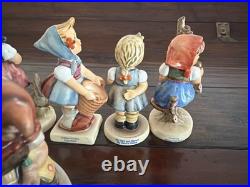 10 VINTAGE GOEBEL HUMMEL FIGURINES W Germany BOYS GIRLS Goose Girl Bee B40
