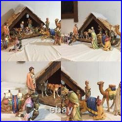 17 pc. Hummel Goebel Christmas Nativity Set + Original Stable