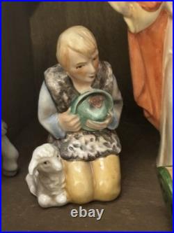 1950's Goebel Nativity Set WithCreche 12 Items Total West Germany Excellent Shape