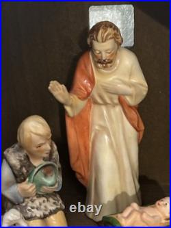 1950's Goebel Nativity Set WithCreche 12 Items Total West Germany Excellent Shape