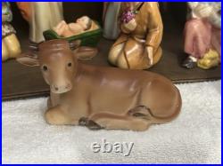 1950's Goebel Nativity Set WithCreche 12 Items Total West Germany Excellent Shape