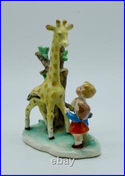 1950's Hummel Goebel Kinderland GF 107 TMK2 Full Bee Giraffe at the Zoo