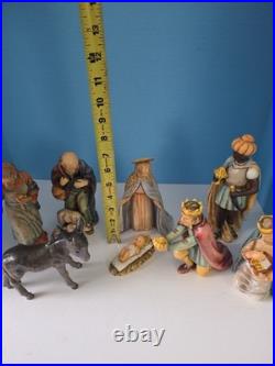 1951 Goebel Hummel #214 Large Porcelain Nativity 8Pc W. Germany