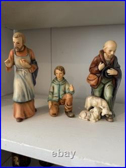 1951 Goebel Hummel #214 Large Porcelain Nativity Set 12 Pc W. Germany
