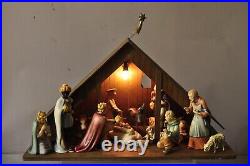 1951 Hummel Goebel Nativity Scene 15 Pc Figurine Christmas set with Manger Set 214