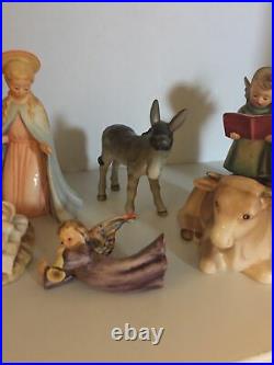 1951 Vintage Goebel Hummel Nativity Set 11 With 3 Additional Christmas Themed