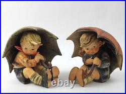 1957 Goebel Hummel Umbrella Boy and Girl Figurine Set