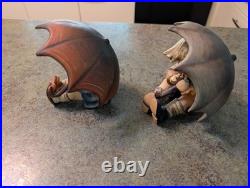 1960s-70s Goebel Hummel Germany Porcelain TMK4 Umbrella Boy & Girl Set