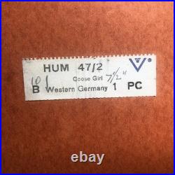 1972 Hummel Goebel #47/II Goose Girl 7.5 Large Figurine TM5 MINT in Box