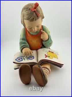 1972 Vintage Goebel Hummel BOOK WORM 3/II Girl Reading TMK3 Large 9.5 Tall