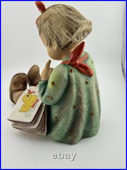 1972 Vintage Goebel Hummel BOOK WORM 3/II Girl Reading TMK3 Large 9.5 Tall