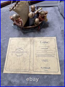 1992 Goebel Hummel Figurine Land in Sight #09457 WithMedal Limited Edition COA