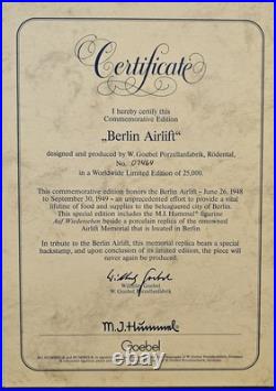 1993 Goebel Hummel Berlin Airlift 1948-1949 Memorial 7464/25000 with COA