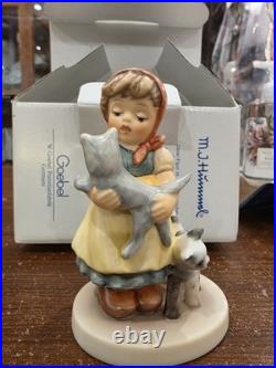 1996 Goebel Hummel Figurine Tender Love #2007 Limited Girl And Cats