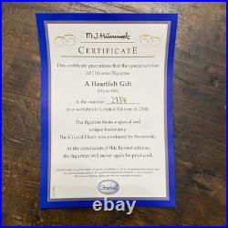 2003 Hummel Figurine A Heartfelt Gift #856 Signed Limited Edition With Tin & COA