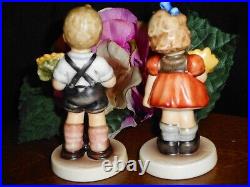 2 Hummel Sunflower Girl/boy Figurines? 2195 4/0 & 2219 + Pick Flowers Scape