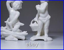 3 Vintage HUMMEL Goebel W. Germany White Cherub Putti Porcelain Figurines