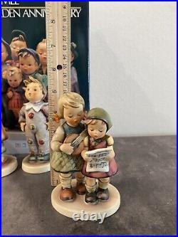 4 Vintage Hummel Goebel Germany Porcelain Collectible Figurines Statues Book Vtg