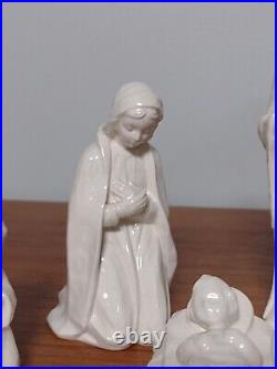 5 pcs White Goebel Hummel'50s Mary Baby Jesus Joseph 2 Angels Nativity Sacrart