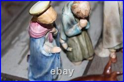 9 piece Hummel Goebel Porcelain Nativity Set 1965 West Germany! Standing Cow