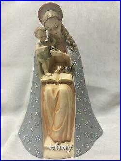 Angelic Vintage Hummel Goebel Flower Madonna Full Bee Open Halo 1950's