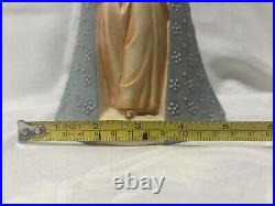 Angelic Vintage Hummel Goebel Flower Madonna Full Bee Open Halo 1950's