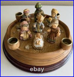 Berta Hummel 1999 Porcelain Minitaure Nativity By Goebel W Candle Nativity Base