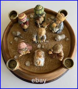 Berta Hummel 1999 Porcelain Minitaure Nativity By Goebel W Candle Nativity Base