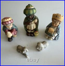 Berta Hummel 1999 Porcelain Minitaure Nativity By Goebel W Candle Nativity Base