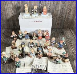 Berta Hummel Ornaments 24 Lot Goebel Porcelain Christmas withCOA + Boxes 2000s
