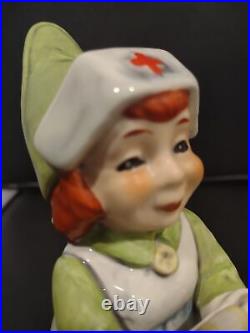 Co-Boy Vintage Goebel West Germany MARTHE Figurine Little Red Haired Nurse