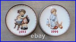 Complete 1971-1995 GOEBEL MJ / M J / M I HUMMEL Annual (25) Plate Set NO Boxes
