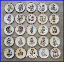 Complete 1971-1995 GOEBEL MJ / M J / M I HUMMEL Annual (25) Plate Set NO Boxes