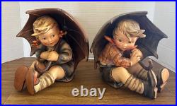 DEFECTIVE Goebel 1950s Umbrella Boy Girl 8 Figurines Set Germany 152A 1 G3D