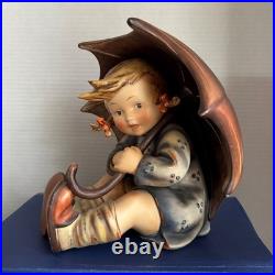 DEFECTIVE Goebel 1950s Umbrella Boy Girl 8 Figurines Set Germany 152A 1 G3D