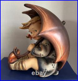 DEFECTIVE Goebel 1950s Umbrella Boy Girl 8 Figurines Set Germany 152A 1 G3D