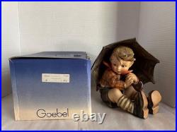 DEFECTIVE Goebel 1950s Umbrella Boy Girl 8 Figurines Set Germany 152A 1 G3D