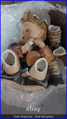DEFECTIVE Goebel 1950s Umbrella Boy Girl 8 Figurines Set Germany 152A 1 G3D