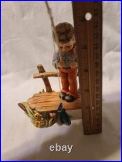(D) VINTAGE Goebel M. J Hummel Figurine #566 THE ANGLER / Der Angler