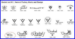 Damaged 8 Goebel Hummel Umbrella Girl Stamped 152-5 And 1951 Date 1964-1972