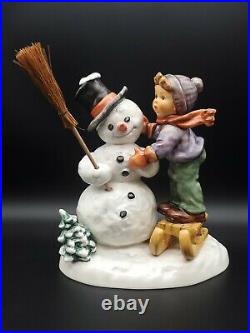 Estate 7 Hummel Goebel #2002 Making New Friends Boy Snowman & Broom Figurine