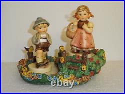 GOEBEL HUMMELS 905 COME WITH ME & 906 I WILL FOLLOW YOU withPick Flowers Display
